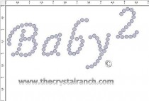 Baby x 2 Rhinestone Transfer CRF008