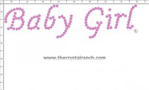 Baby Girl Rhinestone Transfer CRF009A