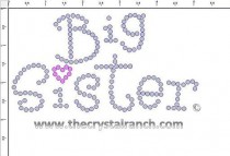 Big Sister Rhinestone Transfer CRF033