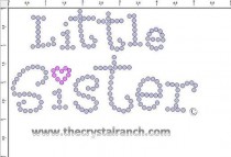 Little Sister Rhinestone Transfer CRF034