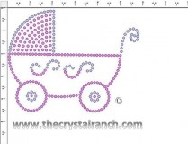 Baby Carriage Rhinestone Transfer CRF038