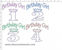 Birthday Girl  Rhinestone Transfer CRF044