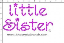 Little Sister Rhinestone Transfer CRF050