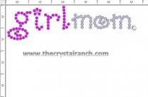 girl mom Rhinestone Transfer CRG077