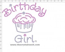 Birthday Girl Rhinestone Transfer CRG079