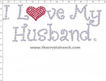 I Love My Husband Rhinestone Transfer CRG098