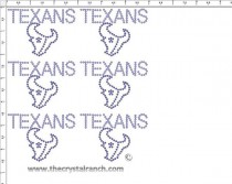 Texans - Petite (6) Rhinestone Transfer CRK036s