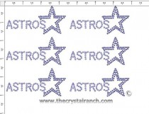 Astros - Petite (6) Rhinestone Transfer CRK038cs