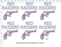 Red Raiders - Petite (6) Rhinestone Transfer CRK039cs