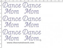 Dance Mom - Petite (6) Rhinestone Transfer CRK044