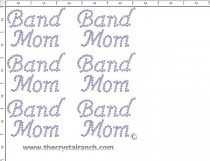 Band Mom - Petite (6) Rhinestone Transfer CRK046