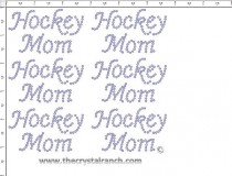 Hockey Mom - Petite (6) Rhinestone Transfer CRK050