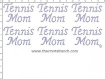 Tennis Mom - Petite (6) Rhinestone Transfer CRK053