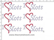 I Love Slots - Petite (6) Rhinestone Transfer CRK061cs