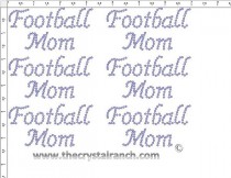 Football Mom - Petite (6) Rhinestone Transfer CRK090
