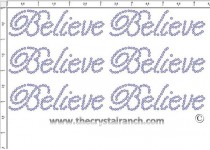 Believe - Petite (6) Rhinestone Transfer CRK093