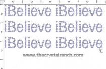 iBelieve - Petite (6) Rhinestone Transfer CRK096