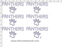 Panthers - Petite (6) Rhinestone Transfer CRK120cs