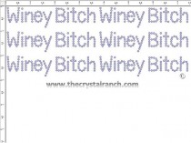 Winey Bitch - Petite (6) Rhinestone Transfer CRK127