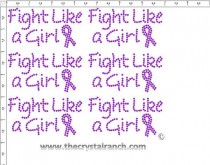 Fight Like a Girl - Petite (6) Rhinestud Transfer CRK132s