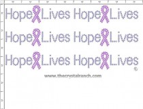 Hope Lives - Petite (6) Rhinestone Transfer CRK138