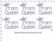 Prom Queen - Petite (6) Rhinestone Transfer CRK139