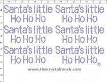 Santa's Little Ho Ho Ho - Petite (6) Rhinestone Transfer CRK140