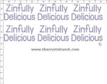 Zinfully Delicious - Petite (6) Rhinestone Transfer CRK141
