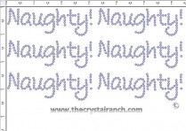 Naughty! - Petite (6) Rhinestone Transfer CRK144