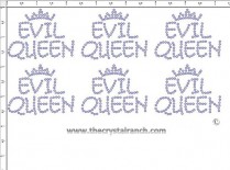 Evil Queen - Petite (6) Rhinestone Transfer CRK147