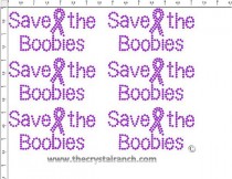 Save the Boobies - Petite (6) RhinestudTransfer CRK150