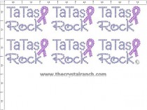 Tatas Rock - Petite (6) Rhinestone Transfer CRK151
