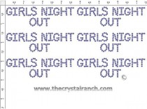 Girls Night Out - Petite (6) Rhinestone Transfer CRK153