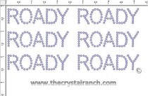 Roady - Petite (6) Rhinestone Transfer CRK154