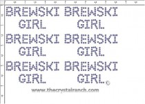 Brewski Girl - Petite (6) Rhinestone Transfer CRK155