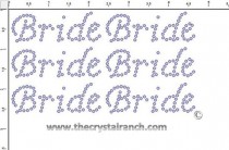 Bride - Petite (6) Rhinestone Transfers CRK012