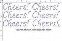 Cheers! - Petite (6) Rhinestone Transfers CRK013