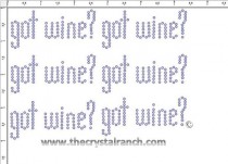 got wine? - Petite (6) Rhinestone Transfers CRK020