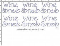 Wine Snob - Petite (6) Rhinestone Transfers CRK024