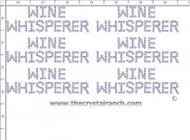 Wine Whisperer - Petite (6) Rhinestone Transfers CRK027
