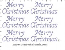 Merry Christmas - Petite (6) Rhinestone Transfers CRK029