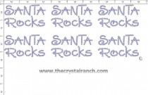 Santa Rocks Rhinestone Transfers CRK098