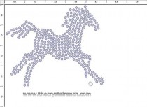 Running Horse Rhinestone Transfer CRR069