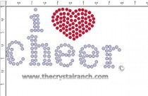 i love cheer Rhinestone Transfer CRS069c