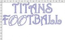 Any Team Name Football Rhinestone Transfer CRT366