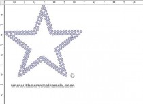 Double Star Rhinestone Transfer CRY076