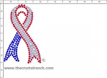 USA Ribbon Rhinestone Transfer CRY096ck