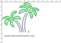 Palm Trees (Small) Rhinestone Transfer CRY098ck