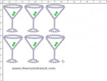 Martini Rhinestone Transfer CRY207ck