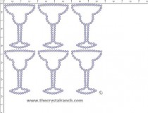 Margarita Glass Rhinestone Transfer CRY248c